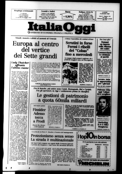 Italia oggi : quotidiano di economia finanza e politica